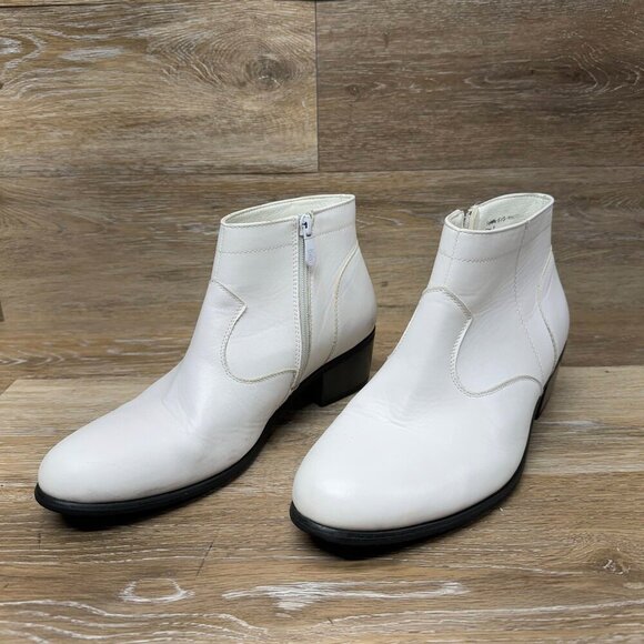 Krazy Shoe Artists Evis White Diamonds Ankle Boot Men's Size 7 - Picture 1 of 6